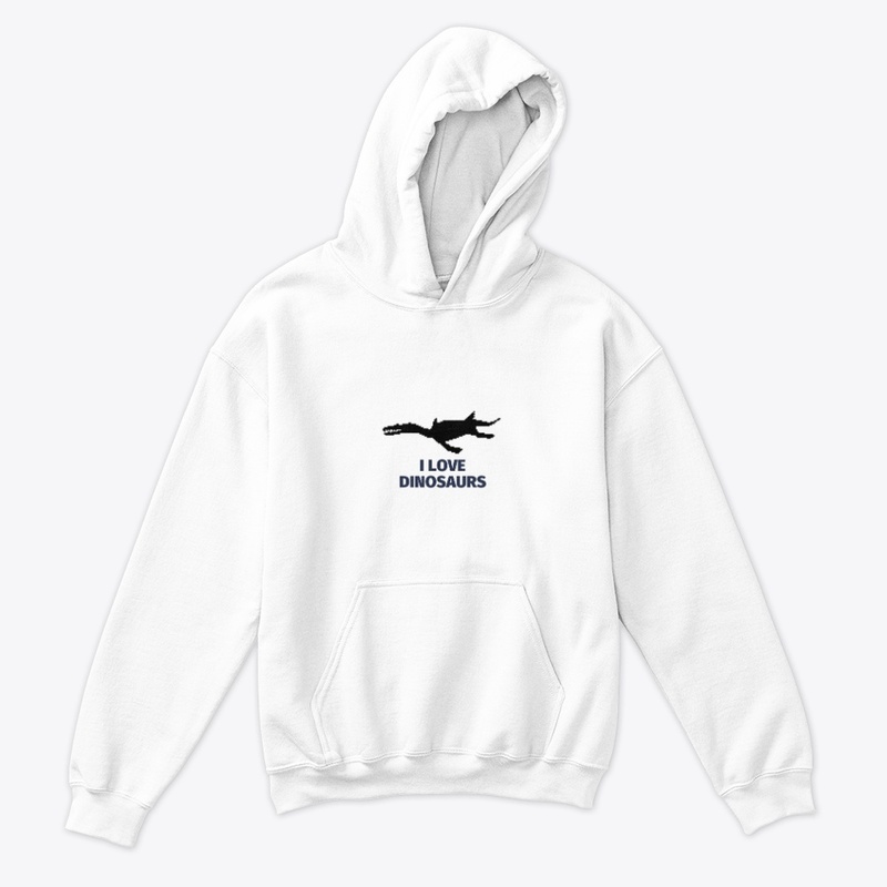 Pixel Art Dinosaur 12 White
