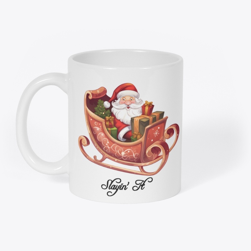 Slayin' It White Santa Design 1