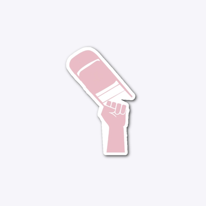 Hand holding chair pink decal
