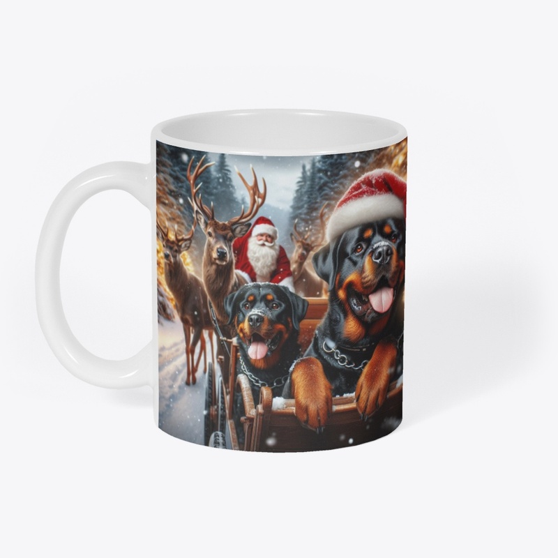 Rottweilers Santa Cart