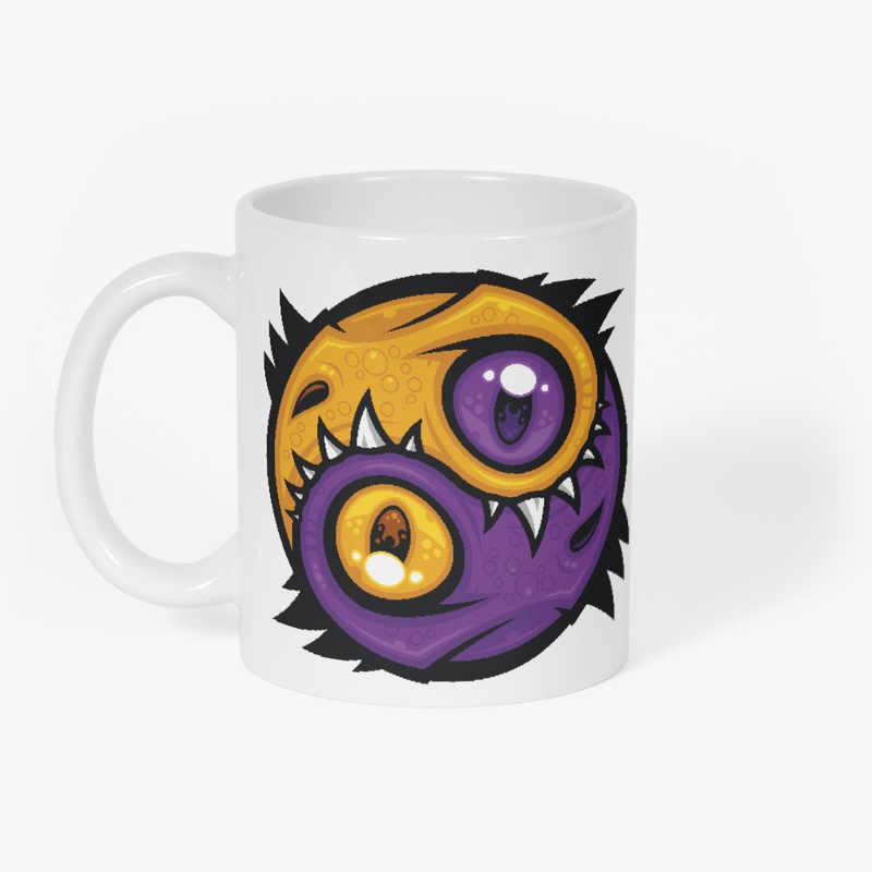 Gold and Purple Yin Yang Dragons