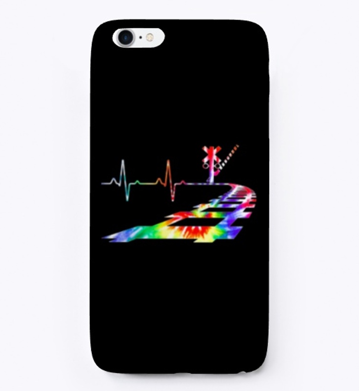 Heartbeat Railroad Train Tie Dye railway
