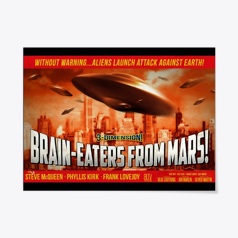 Brain-Eaters from Mars Retro Poster II