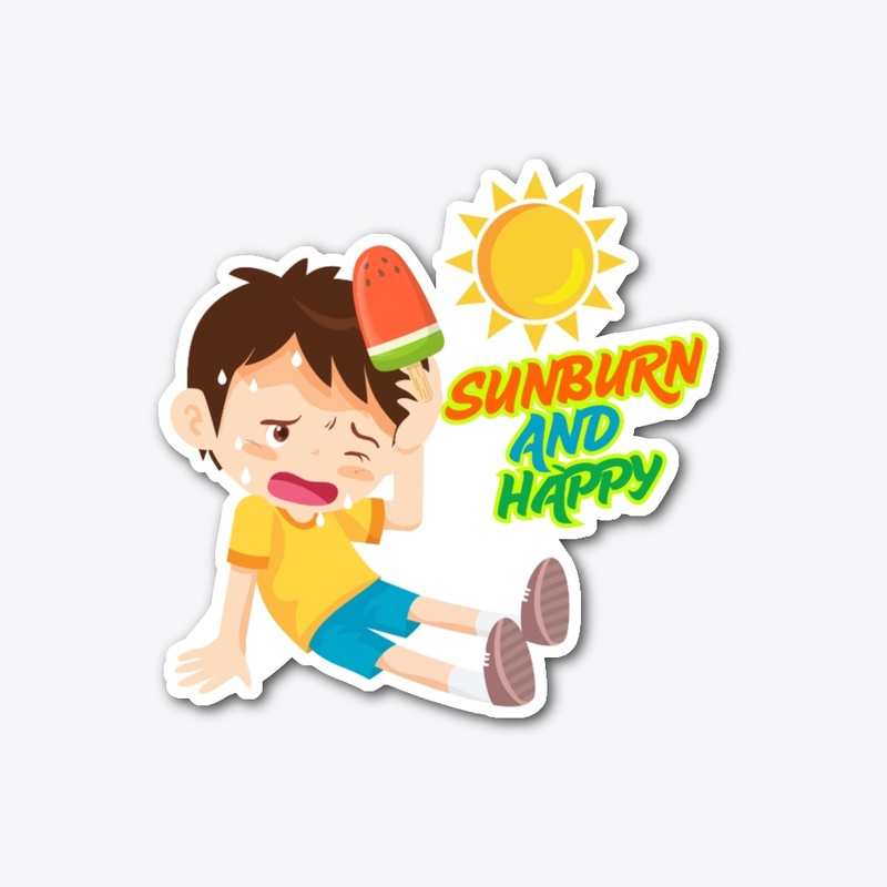 sunburn and happy summer vibes tee shirt