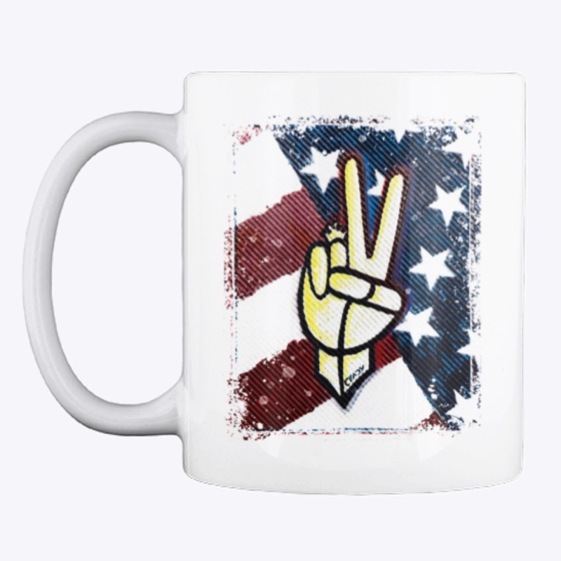 Flag Hand Peace Sign