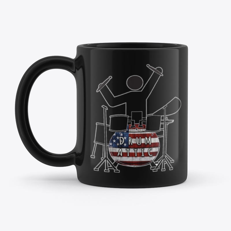 USA Drum Attic Mug - Black
