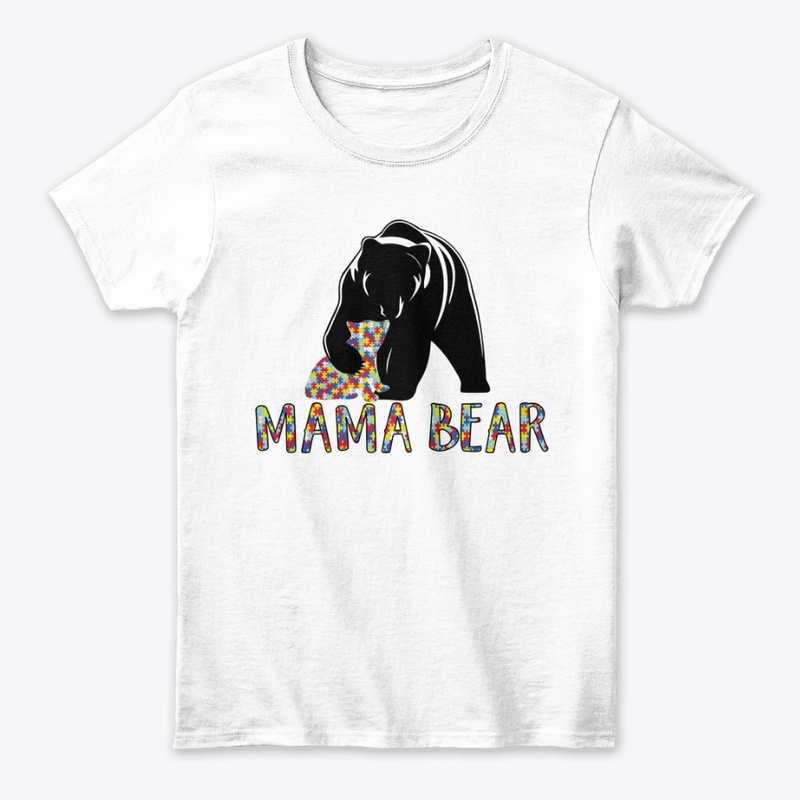 Mama Bear Autism Tee Shirt