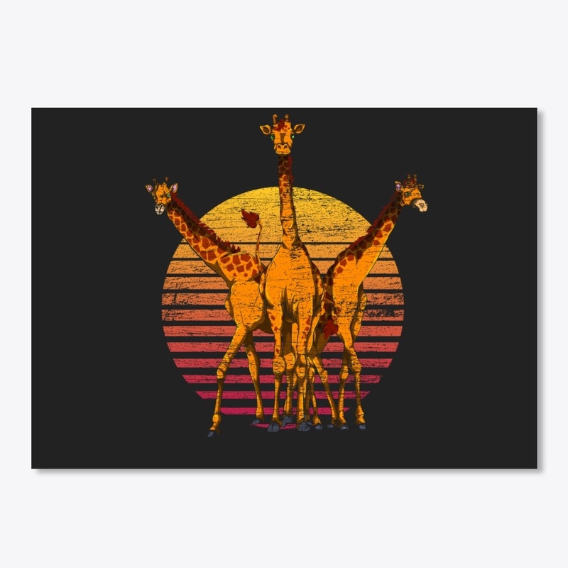Retro Giraffe - Gift For Animal Lover