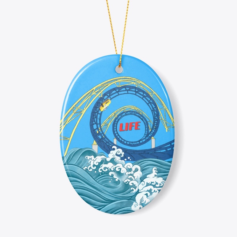 Graphic design ceramic ornaments 