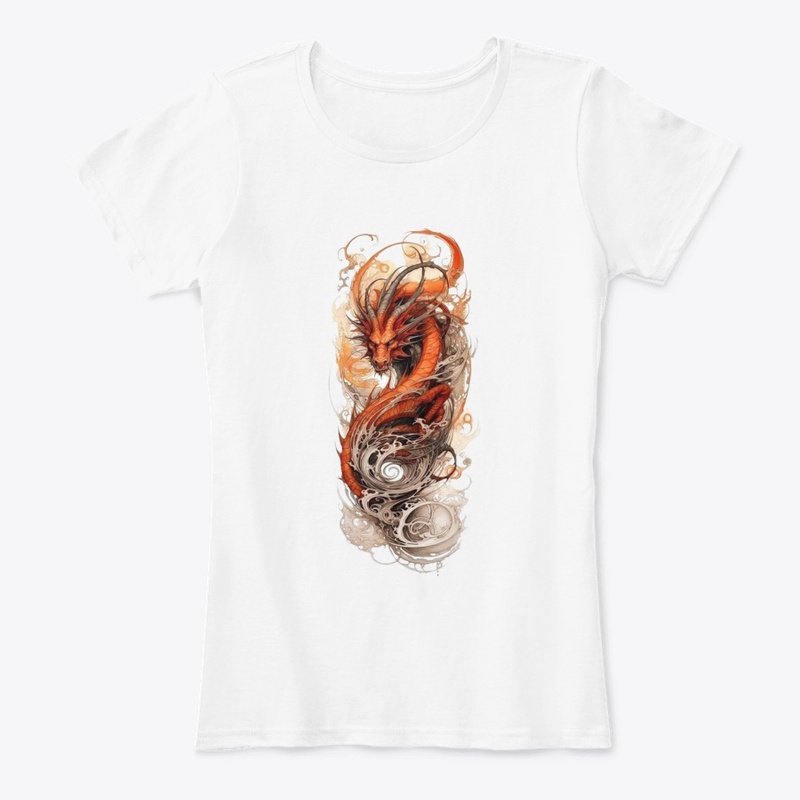 Dragon and tiger design T-shirt