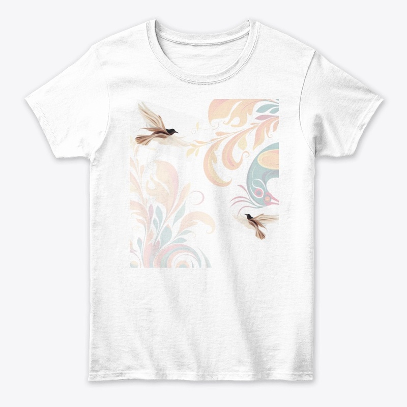 Freedom in Flight–Elegant Bird Swirl art