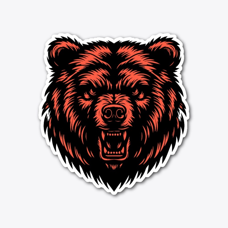 Fierce Bear Head Design