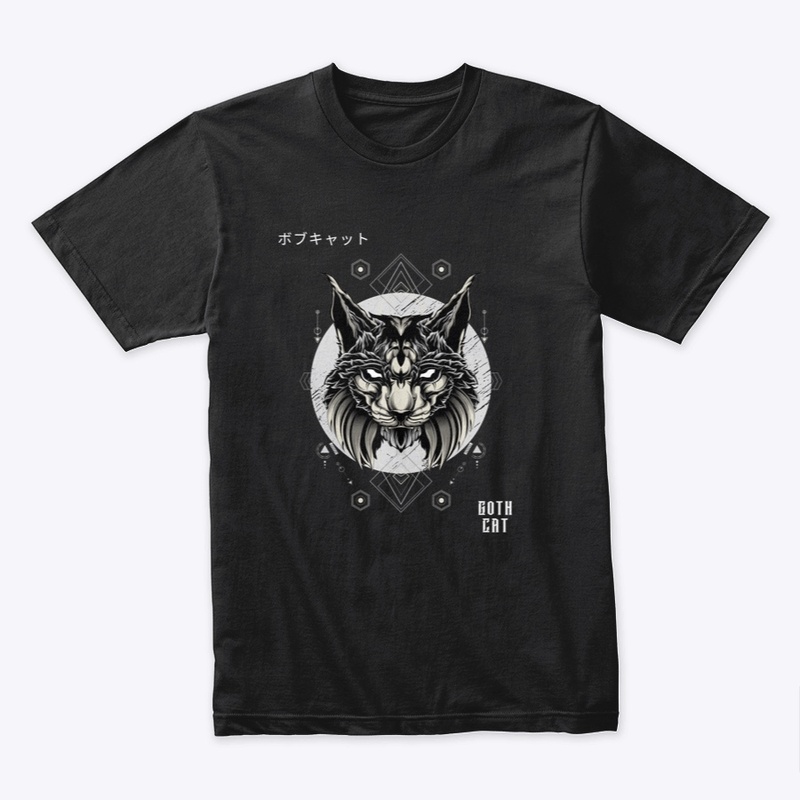 goth cat t-shirt