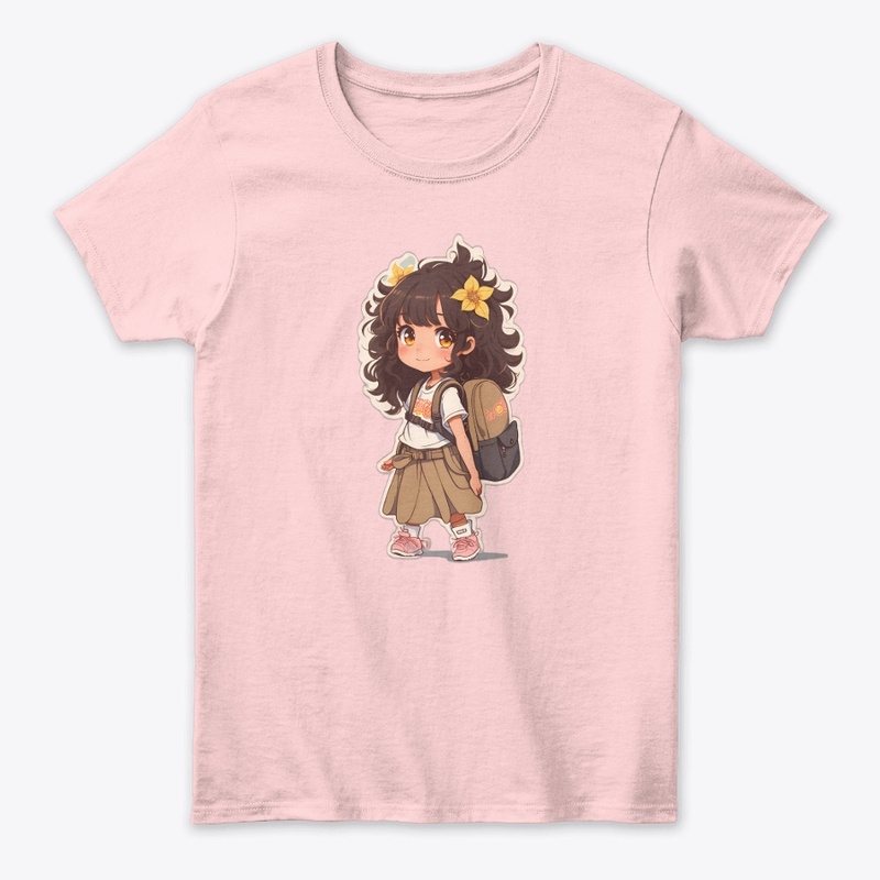 school girl Graphic t-shirt