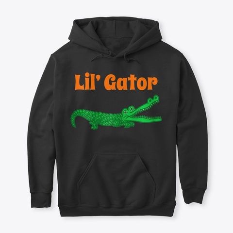 Little Gator T Shirt Black T-Shirt Front