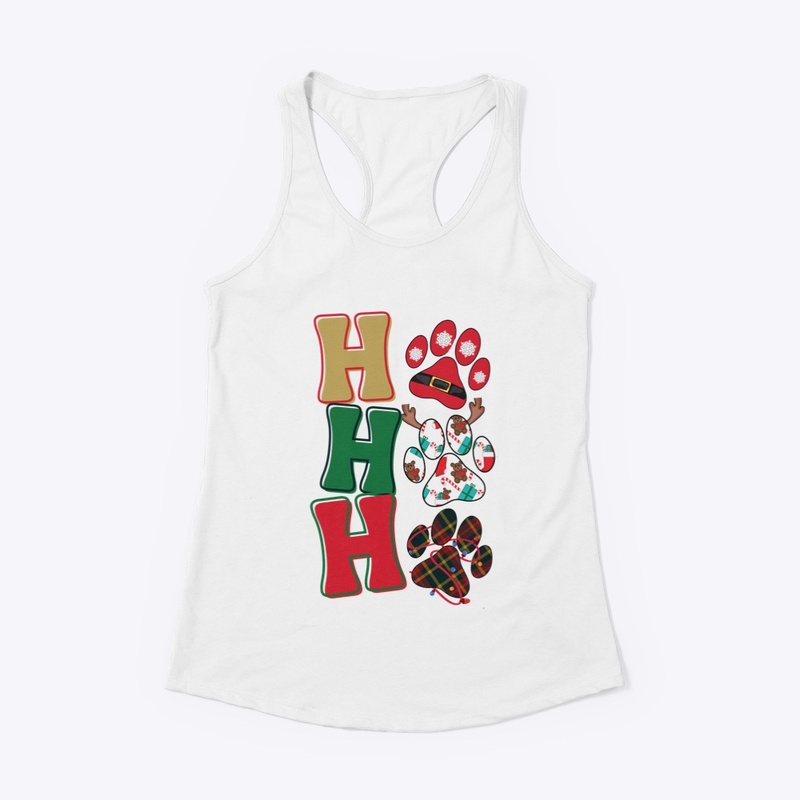 HO HO HO Dog Paw Christmas 