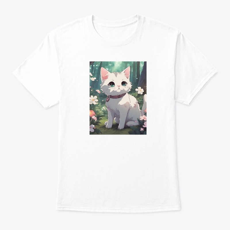 T-shirt design for forest cat