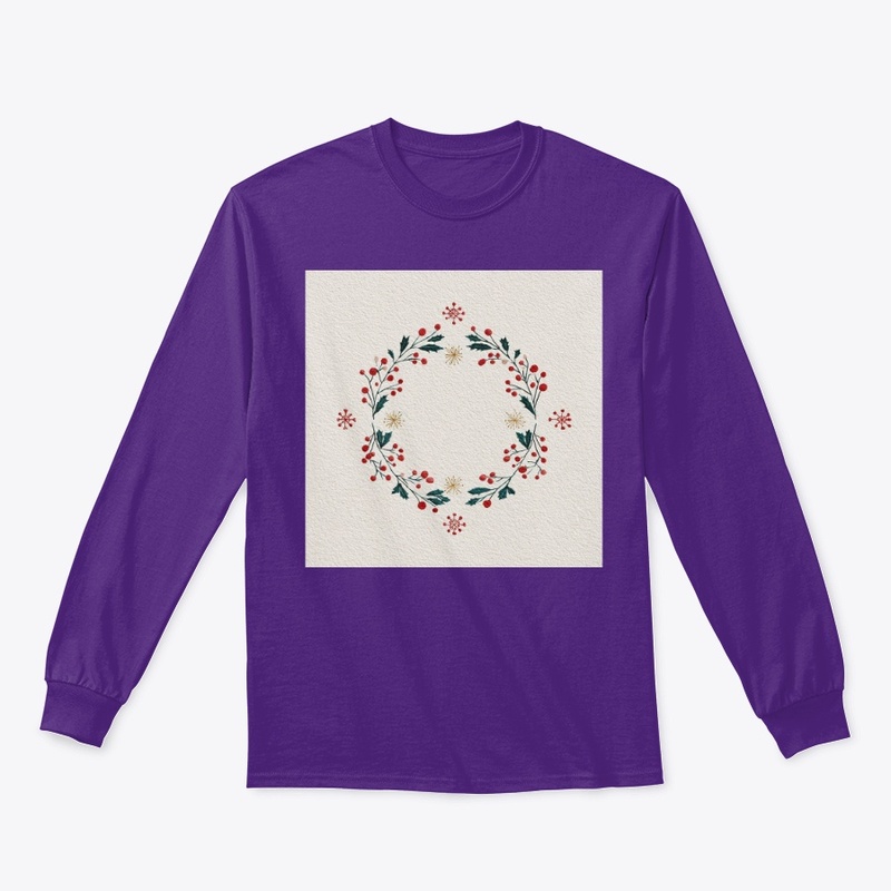 Floral Wreath Holiday Christmas Art