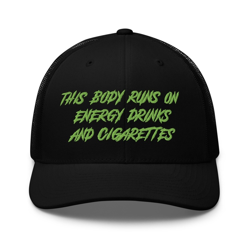 Energy Drink & Cigs embroidered hat