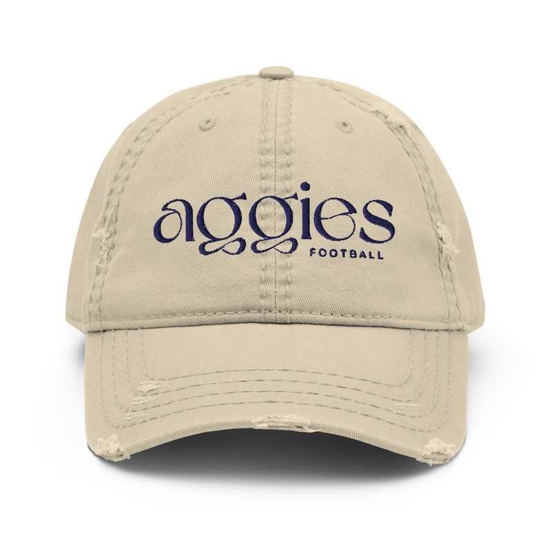 Khaki and Navy "aggies football" hat