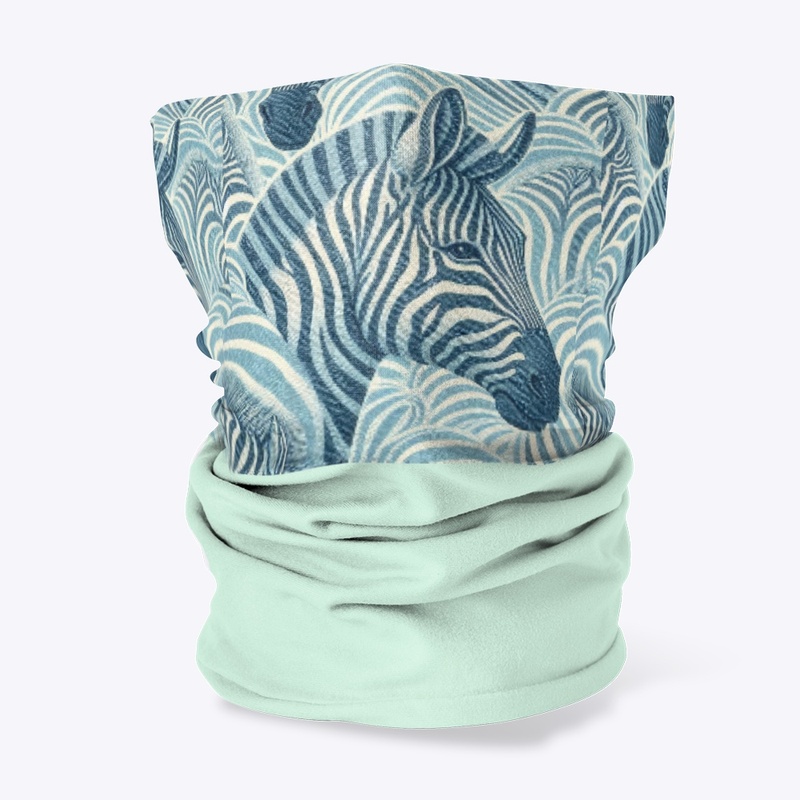 Blue zebra Neck Gaiter 