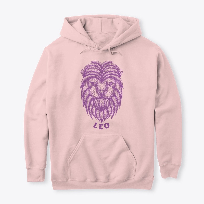 LEO Purple Classic Pullover Hoodie