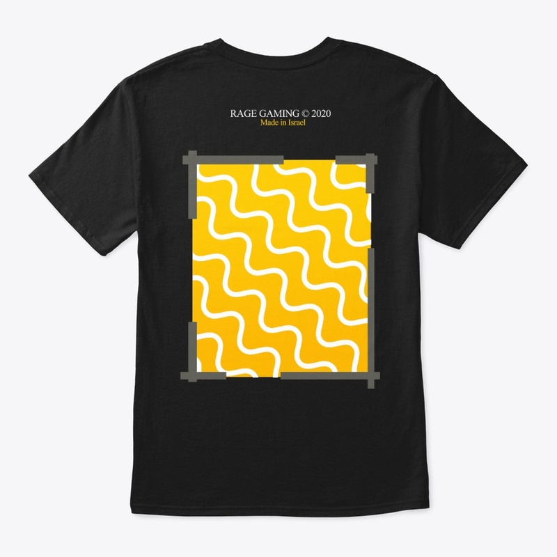 "RAGE" YELLOW PATTERN DESIGN TEE