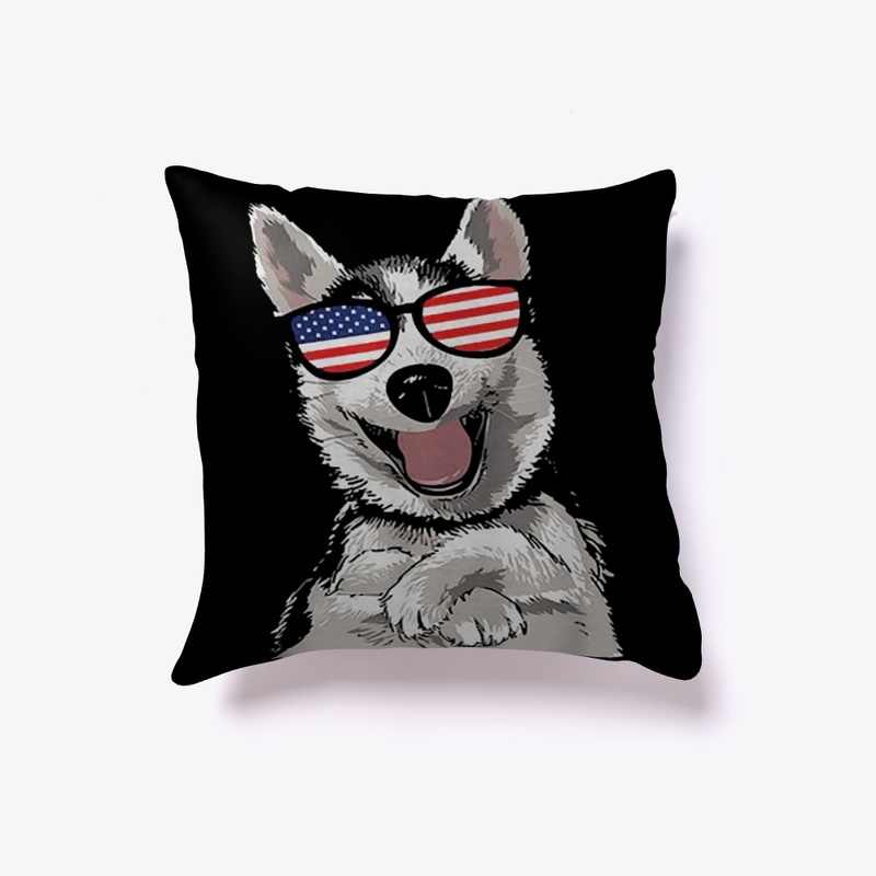 Husky Dancing American Flag Sunglasses
