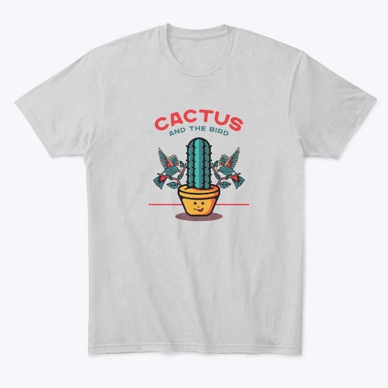 Cactus and The Bird T- shirt Design