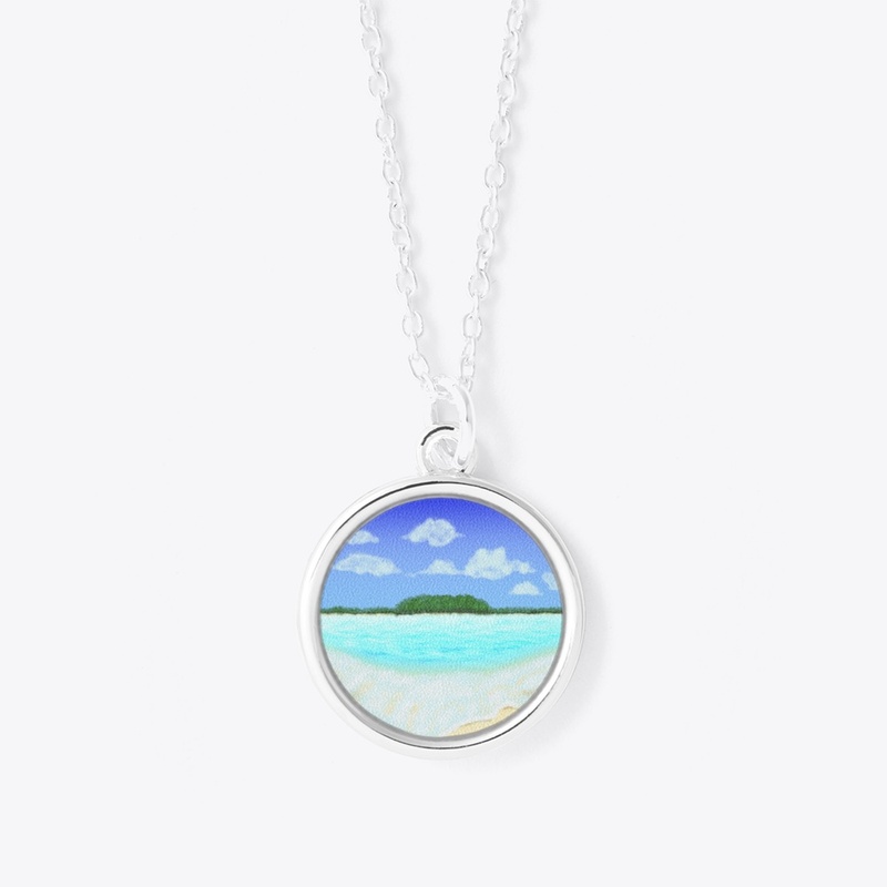An island from the beach