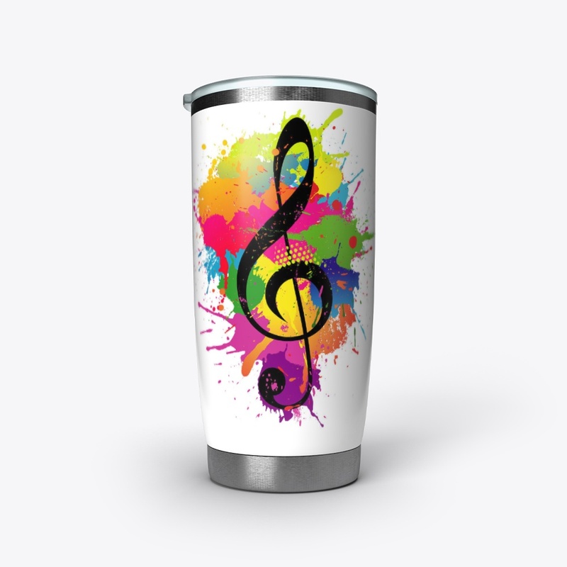 new music printed bottle