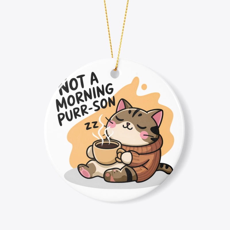 Not a Morning Purr-son Cat Art