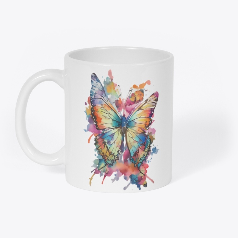 A colorful single butterfly