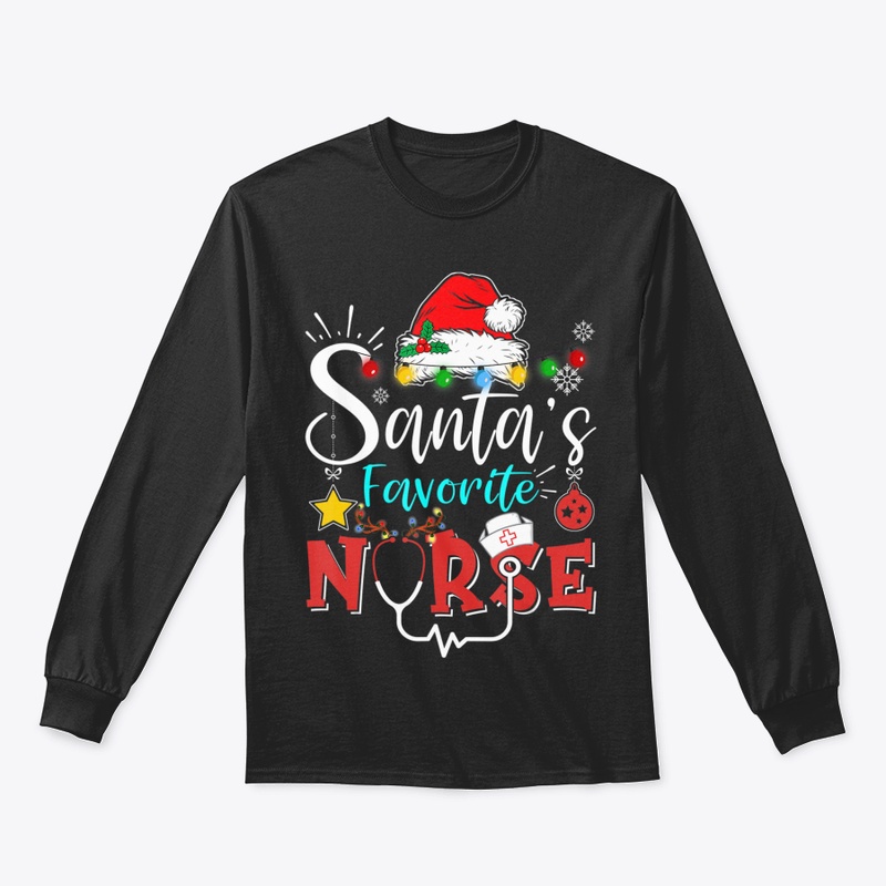 SANTA'S FAVORITE NURSE XMAS LIGHT SANTA 