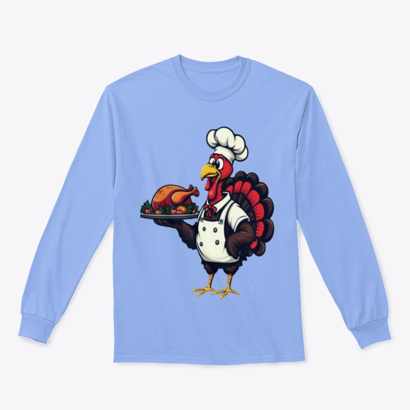Funny Chef Turkey Cartoon  T-Shirt