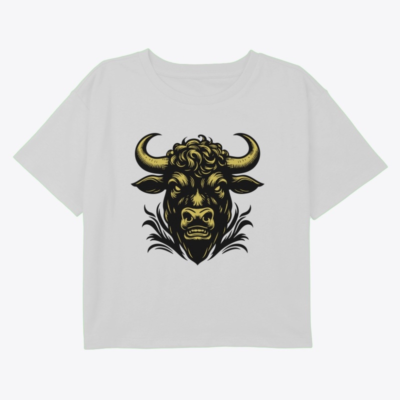Angry Cow Head Design