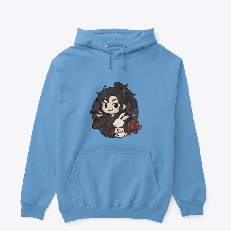 Wei Wuxian Chibi Art | Flute &amp; Bunny