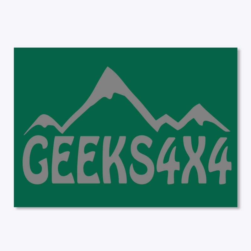 Geeks4x4 Gray Mountain Die Cut Sticker