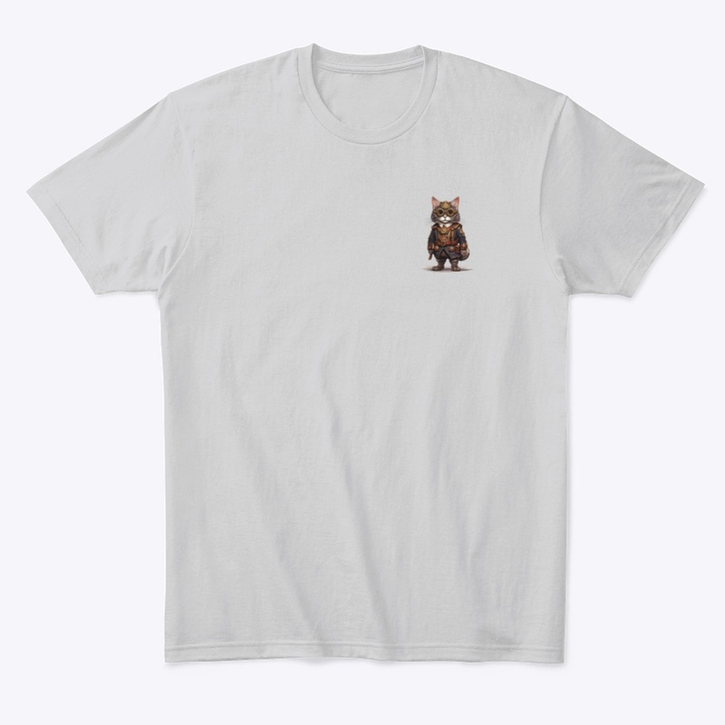 Steampunk Cat Adventurer Illustration