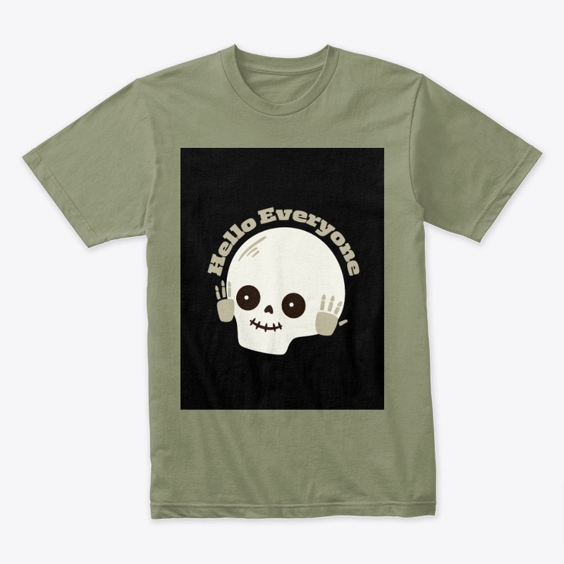 plain Skull printed t- shirt
