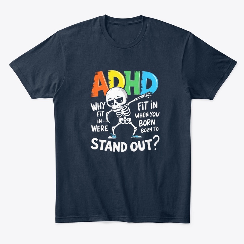 "ADHD Skeleton Dabbing Print"