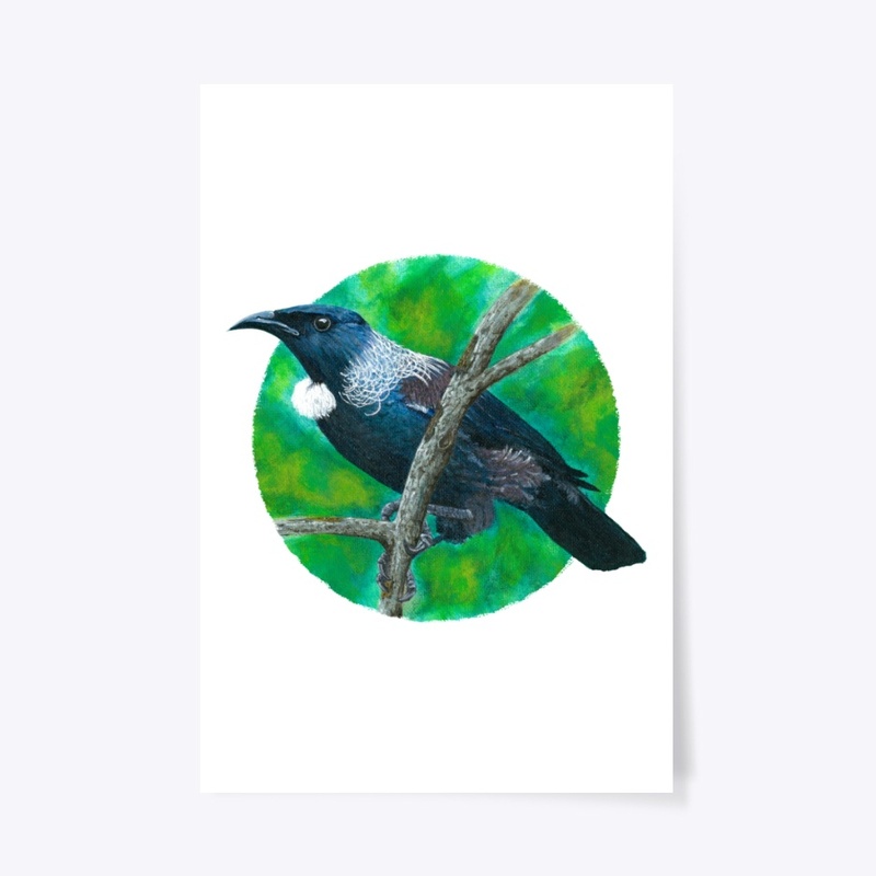 New Zealand Tui - Painting in acrylic