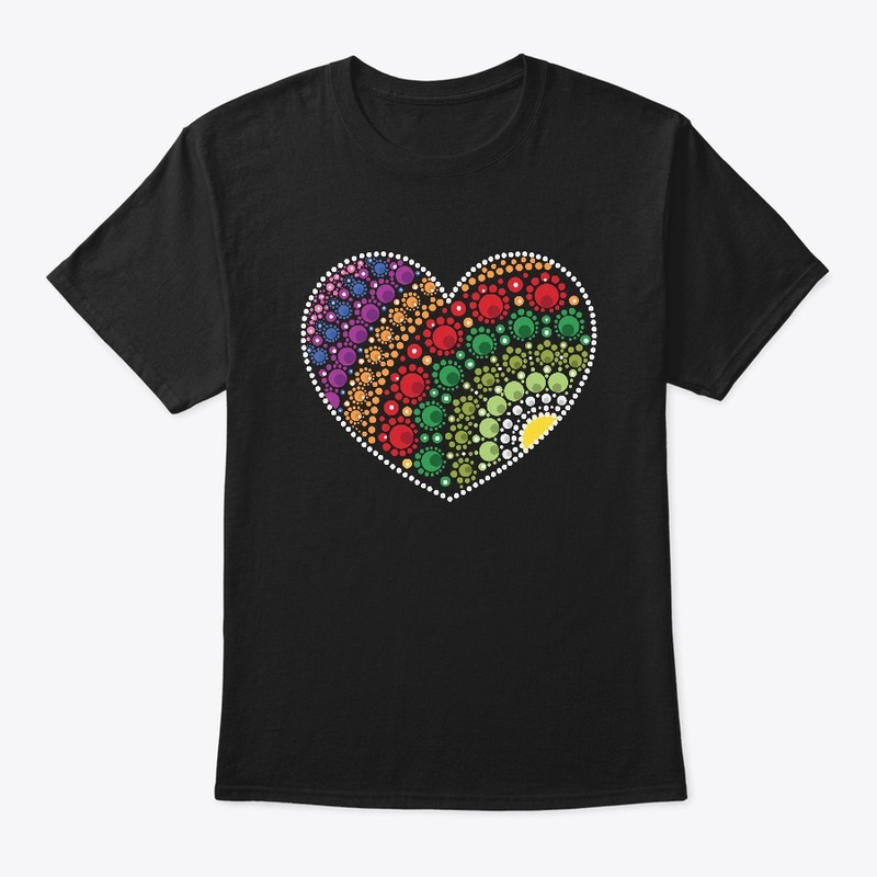 Heart Shape Dot Mandala T-Shirt