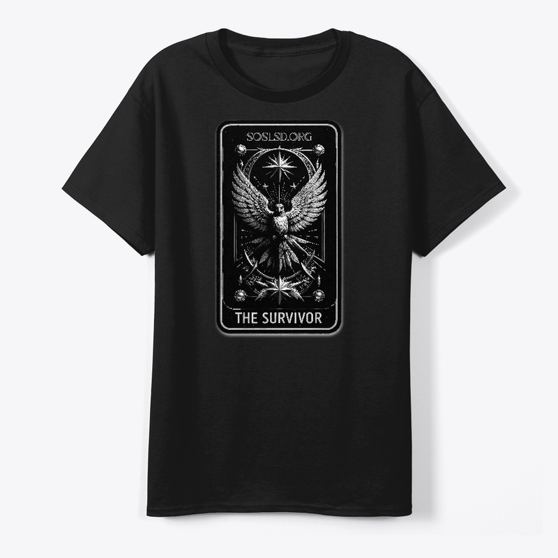 Survivor Tarot pprinted tee monochrome