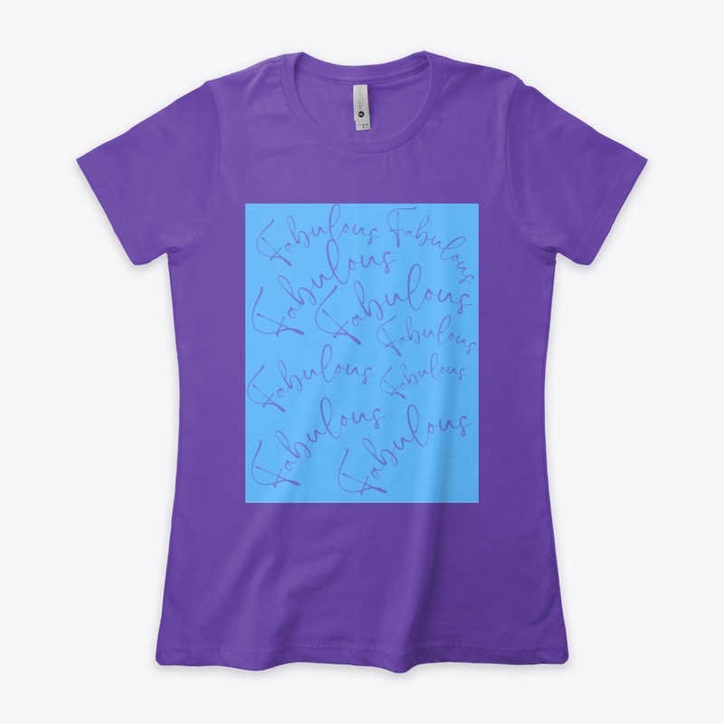 BLUE CURSIVE FABULOUS