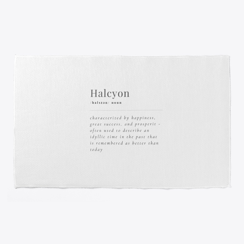 Word definition Halcyon white