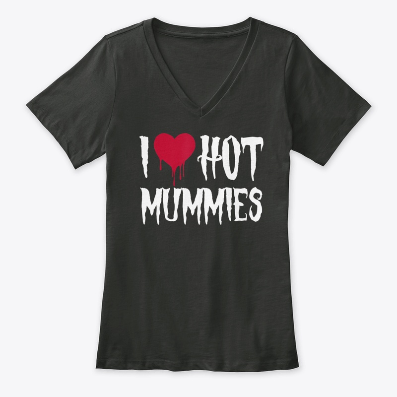 Funny Halloween Red Heart Mummies   I Lo