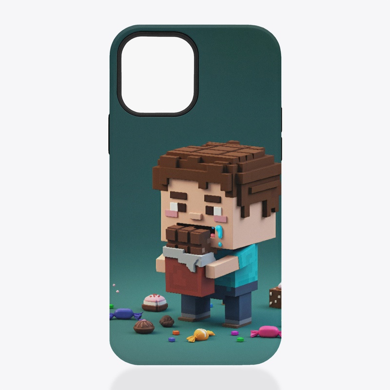 iPhone Tough Case | boy eating chocolate