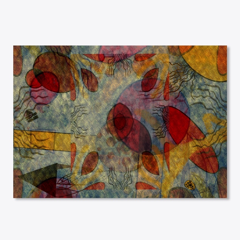 Fall Colors Circular Pattern Abstract 