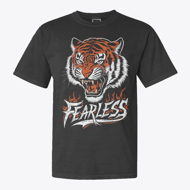 Fearless Angry Tiger Face T-Shirt 